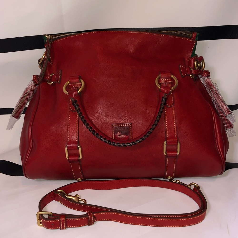 Dooney & Bourke Red Medium Florentine Satchel